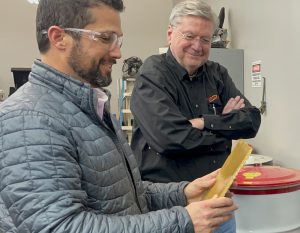 Man reading spec sheet