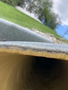 thickness of pipe with Spraywall coating