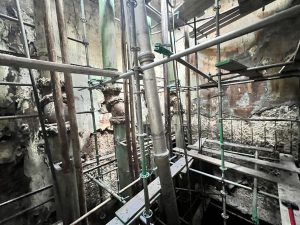 Lift station before application of SprayWall