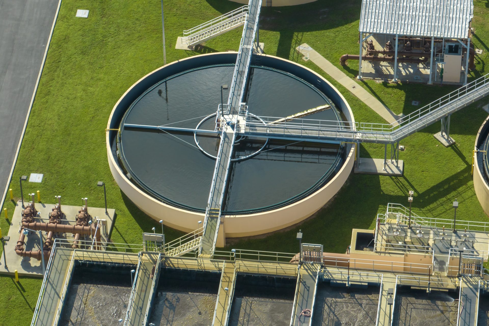 Clarifier at a water treatment plant